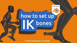 How to setup IK bones Blender Beginner Tutorials [upl. by Delaine]