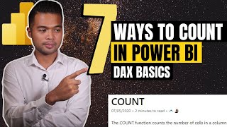 How to COUNT in Power BI  COUNT COUNTA DISTINCTCOUNT COUNTBLANK COUNTROWS COUNTX COUNTAX [upl. by Lilias]