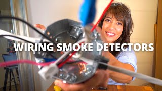 WIRING A SMOKE DETECTOR Safely For Beginners [upl. by Ahsinotna]