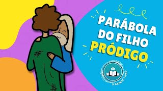 História Bíblica Para Crianças PARÁBOLA DO FILHO PRÓDIGO Paternidade [upl. by Ahsitan]