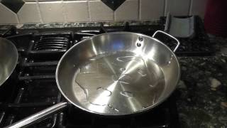 Season your stainless steel pan the fastest way [upl. by Sears]