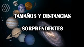 Tamaños y distancias reales entre Planetas del Sistema Solar [upl. by Nic]