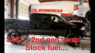 67 CUMMINS S4677 2ND GEN SWAP DYNO RUN stock fuel [upl. by Saphra]