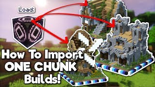 Minecraft How To Import Builds Using Structure Blocks Tutorial [upl. by Alamak]