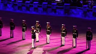 Norwegian Military Tattoo  The US Marine Corps Silent Drill Platoon  20180421 Oslo [upl. by Rafaela]