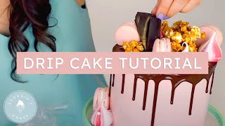 How To Decorate A Drip Cake  Georgias Cakes [upl. by Nodababus]