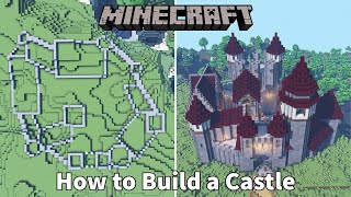 How to Build a Minecraft Castle from Start to Finish  Medieval Castle Lets Build GuideTutorial [upl. by Atinniuq203]