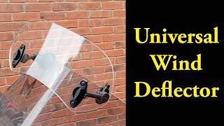 Motorcycle Universal Windshield Wind Deflector Review amp Install [upl. by Crespi402]