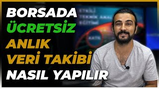 BORSADA ÜCRETSİZ ANLIK VERİ TAKİBİ NASIL YAPILIR [upl. by Jeanna]