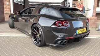 Novitec Ferrari GTC4Lusso  LOUD Accelerations amp V12 Sounds [upl. by Ahsii818]