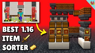 SIMPLE Item SorterStorage System for Gold Farm Minecraft 116  Minecraft Tutorial [upl. by Thar]