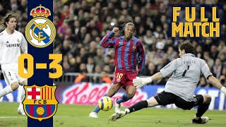 FULL MATCH Real Madrid 0  3 Barça 2005 RELIVE RONALDINHO’S GREATEST GAME AT FC BARCELONA [upl. by Hervey]