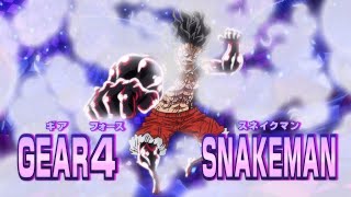 One Piece  Luffy Gear 4 SNAKE MAN 4k2160p [upl. by Derwood]