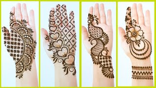 Top 4 Easy Stylish Simple Mehndi designs  Beautiful Mehendi design for front hands  Henna designs [upl. by Tulley148]