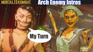 MK11 Characters Meet Their Arch Enemy Updated Intros  Mortal Kombat 11 Kombat Pack 2 [upl. by Nired419]