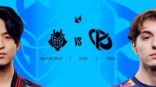 G2 vs KC  2025 LEC Winter Split Playoffs  Split Final [upl. by Nord581]