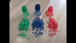 HOW TO MAKE BEADS FROM PLASTIC BOTTLES [upl. by Dnomyaw]