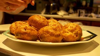 How to Make Gougères French Cheese Puffs  French Family Cooking [upl. by Lednam]