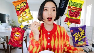 Eating Every Flamin Hot Chip Mukbang 🔥 [upl. by Pease90]