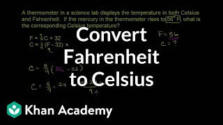 Converting Fahrenheit to Celsius  PreAlgebra  Khan Academy [upl. by Ursula]