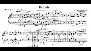 Frédéric Chopin  Ballade No1 in Gminor Opus 23 [upl. by Valerie]