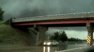 Tornado Survivor Hides Under Overpass [upl. by Greenes]