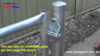 Gate Latch 2 way for round pipe and square [upl. by Ahsier229]