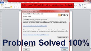 How To Solve  Microsoft Product Activation Failed  Product Activation Failed [upl. by Arihppas168]