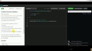 Coderbyte  Codeland Username Validation  How to build logic to run a program  Coding practice [upl. by Neilla]
