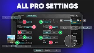 All Basic and Advanced Pro Settings for BGMI and PUBG Mobile [upl. by Eiwoh]