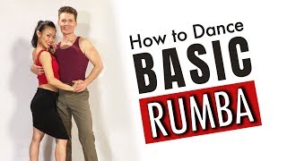 Basic RUMBA Step  Beginners Dance Tutorial [upl. by Care256]