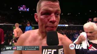 UFC 196 Nate Diaz and Conor McGregor Octagon Interview [upl. by Balac]