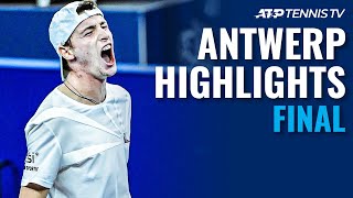 Alex De Minaur vs Ugo Humbert  Antwerp 2020 Final Highlights [upl. by Pernas]