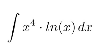 Integral of x4lnx by parts [upl. by Inor]