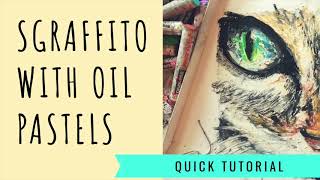 How to Sgraffito with Oil Pastels to Create Texture or Decoration [upl. by Deming975]