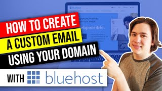 How to Create a Custom Email Address With Bluehost Web Hosting [upl. by Ralat]