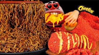 ASMR MUKBANG Cheetos Cheese Chicken amp Black Bean Noodles EATING SHOW 4K [upl. by Iene147]