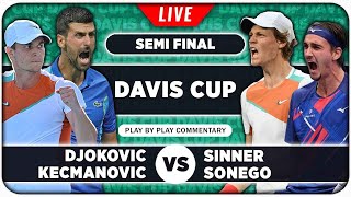 DJOKOVIC  KECMANOVIC vs SINNER  SONEGO • Davis Cup 2023 • LIVE Tennis PlaybyPlay Stream [upl. by Sura921]