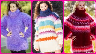 Best Mohair sweaters Icelandic sweatershand knitted sweaters designs for women [upl. by Ferino]