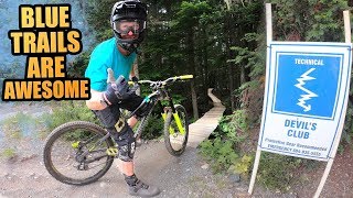 BLUE MTB TRAILS IN WHISTLER BIKE PARK ARE AWESOME [upl. by Uela]