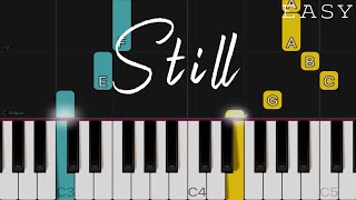 Still  Hillsong United  EASY Piano Tutorial [upl. by Kelvin]