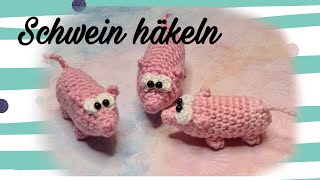 Schwein häkeln an einem Stück  tutorial  Glücksbringer  häkeln kleine Sachen [upl. by Riamu94]