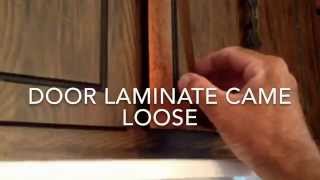 How to Reglue Laminate On Cabinet Door [upl. by Kristyn665]