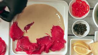 Beef Carpaccio Recipe  With White Sauce [upl. by Nnylirak278]