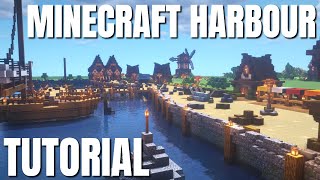 How to Make a Harbour in Minecraft Survival FROM SCRATCH Minecraft Docks with World Download 2020 [upl. by Ernesta]