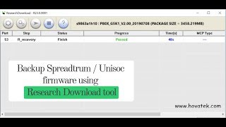 How to use Research Download tool to backup Unisoc  Spreadtrum firmware [upl. by Wesla]