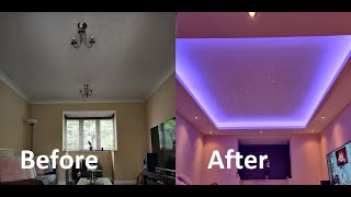 Fibre Optic Star and RGB LED Ceiling DIY Build [upl. by Inaffyt]