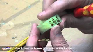 How to remove terminals from a connector block [upl. by Brandwein]