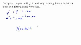 Probabilities using combinations cards [upl. by Ainos]