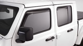 Jeep WeatherTech Side Window Deflector Installation [upl. by Aikenahs]